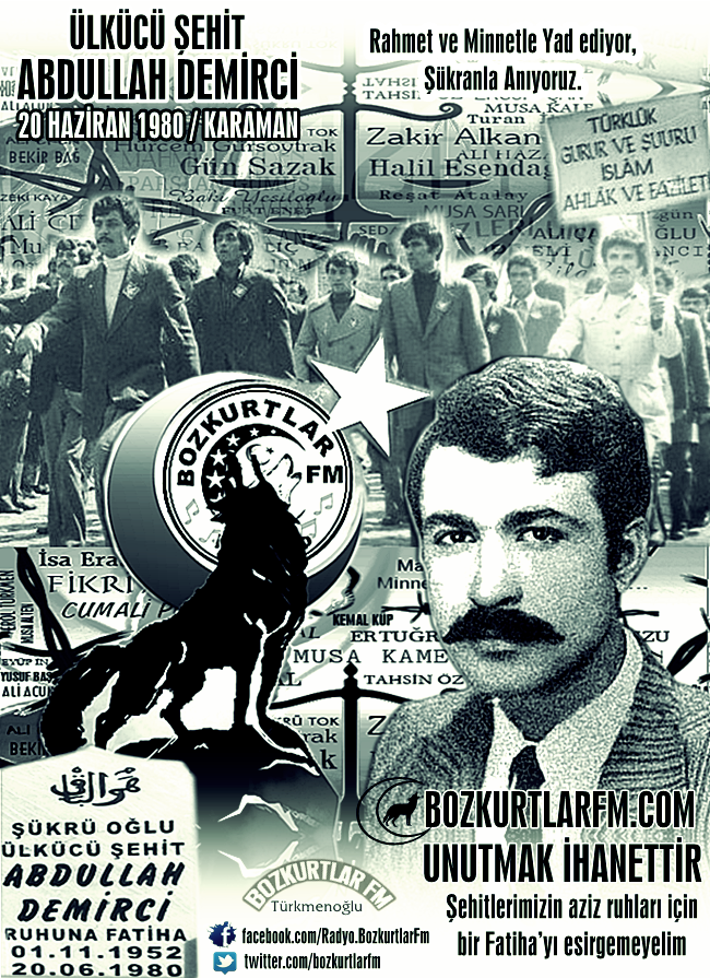Abdullah Demirci – Ülkücü Şehit – Karaman – 1980