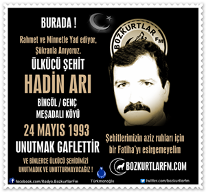 HADİN ARI – Ülkücü Şehit 24 Mayıs 1993