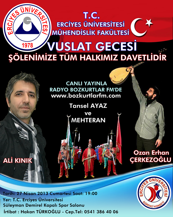 CANLI YAYIN – Kayseri Erciyes Üniversitesi Vuslat Gecesi