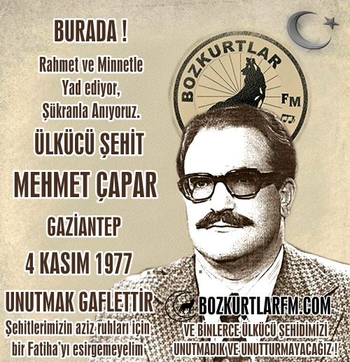 Mehmet Çapar – Ülkücü Şehit – 4 Kasım 1977