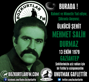 Mehmet Salih Durmaz – Ülkücü Şehit – 13 Ekim 1979