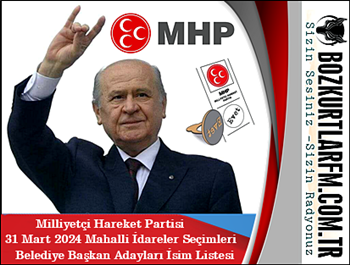 MHP 31 Mart 2024 Mahalli İdareler Seçimleri Belediye Başkan Adayları Listesi 