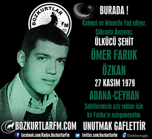Ömer Faruk Özkan – Ülkücü Şehit – 27 Kasım 1979
