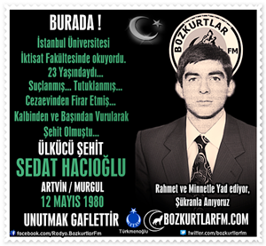 Sedat Hacıoğlu – Ülkücü Şehit 12 Mayıs 1980