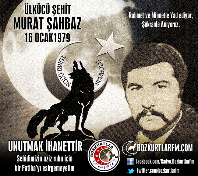 Murat ŞAHBAZ – Ülkücü Şehit – 16 Ocak 1979 – İstanbul